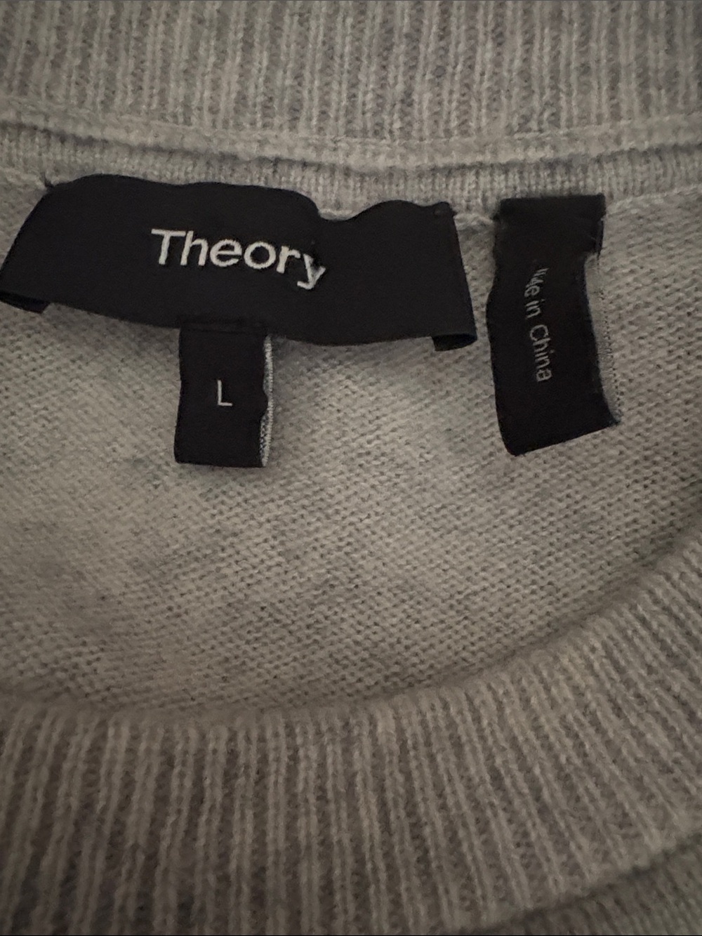 Theory Men’s Cashmere Crewneck Sweater Gray Large L - Picture 7 of 11
